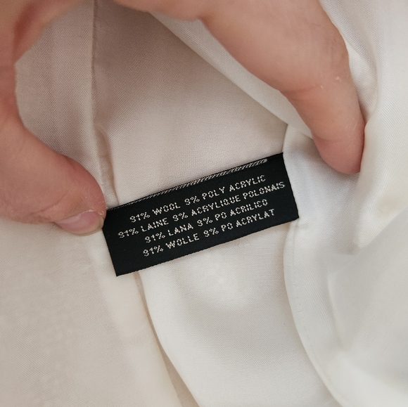 Ralph Lauren Black Label Nubby Wool Blend Ivory Blazer Size 10 - Picture 5 of 10